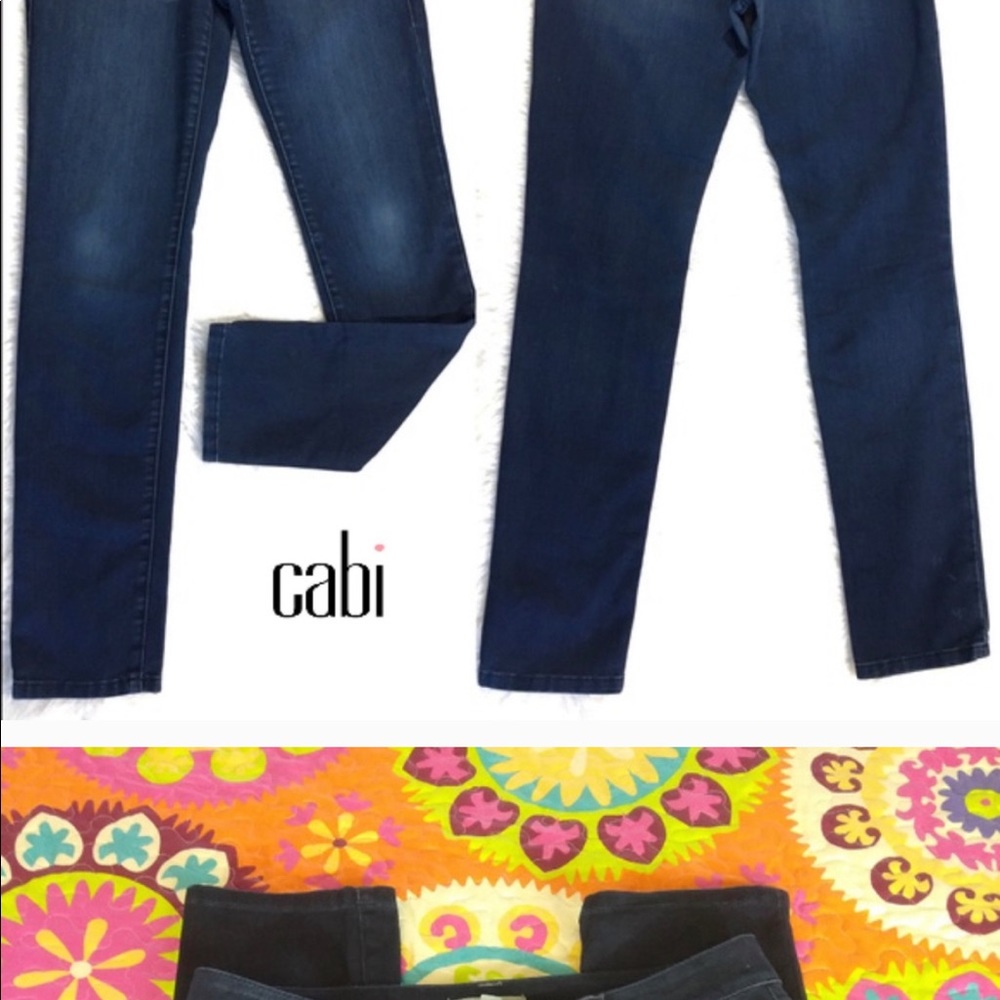 Like-New CAbi Straight-Leg Jeans in Dark Wash